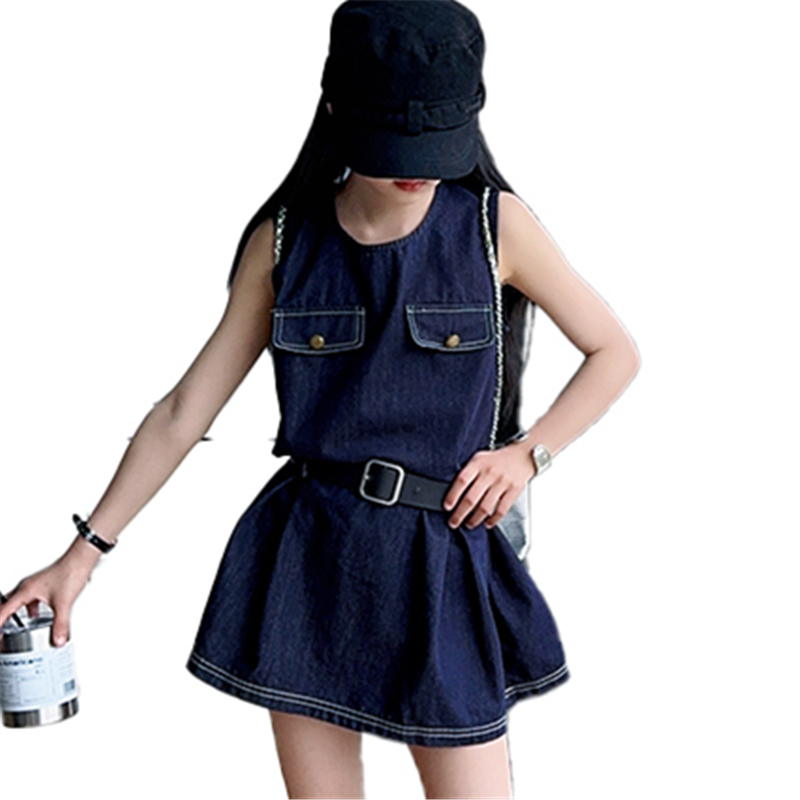Vintage Fashion Jeans - Robe body en Denim pour filles,