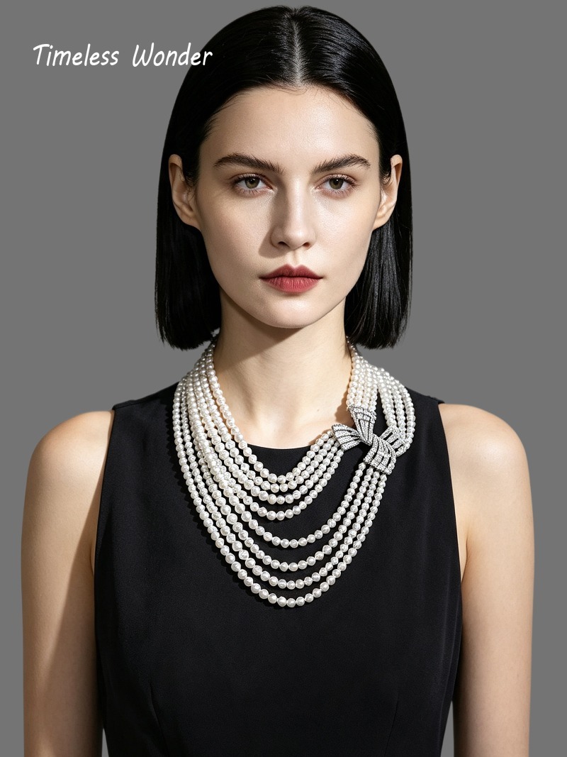 Vintage Fashion Runway - Collier Fantaisie Géométrique en Zircon et