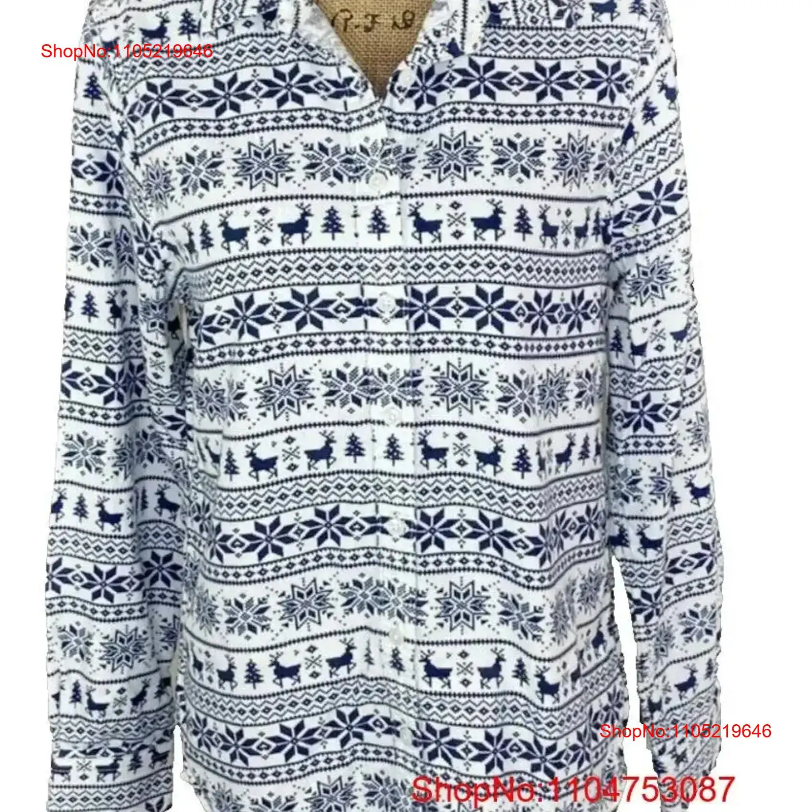 Vintage Fashion Faire - Lands End Fair Isle Flanelle Bouton