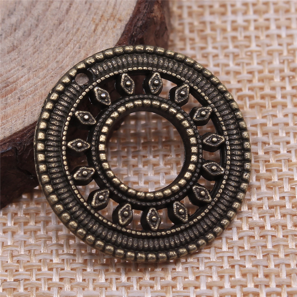 Vintage Fashion Nova - 10 pièces de breloques circulaires 26x26mm