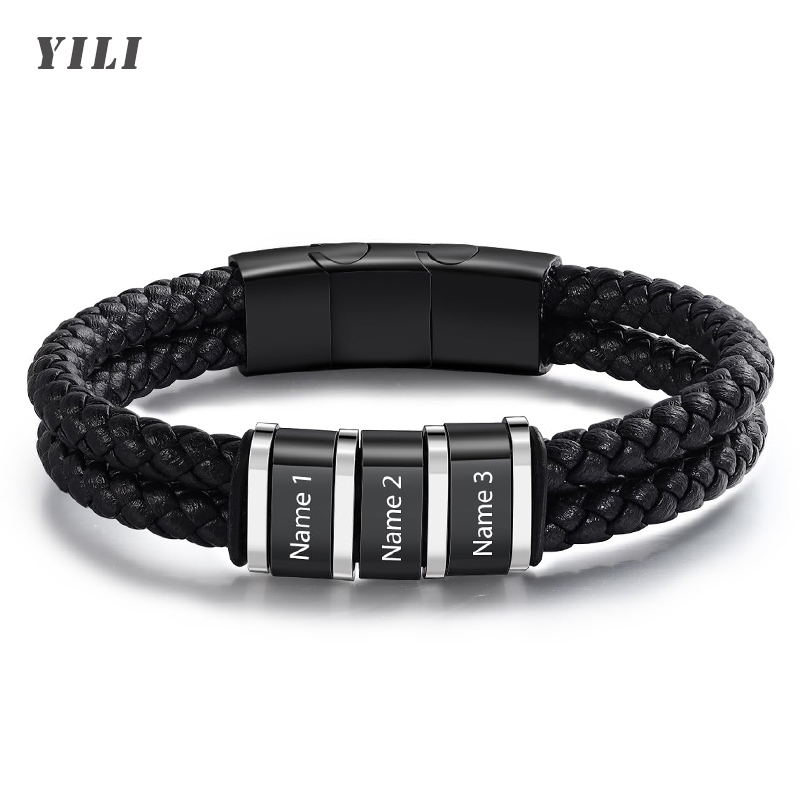 Vintage Fashion Names - Bracelets personnalisés pour hommes, bracelets en