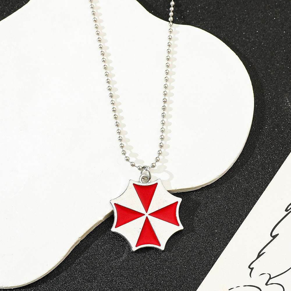 Vintage Fashion Nova - Collier pendentif parapluie rouge vintage, accessoire