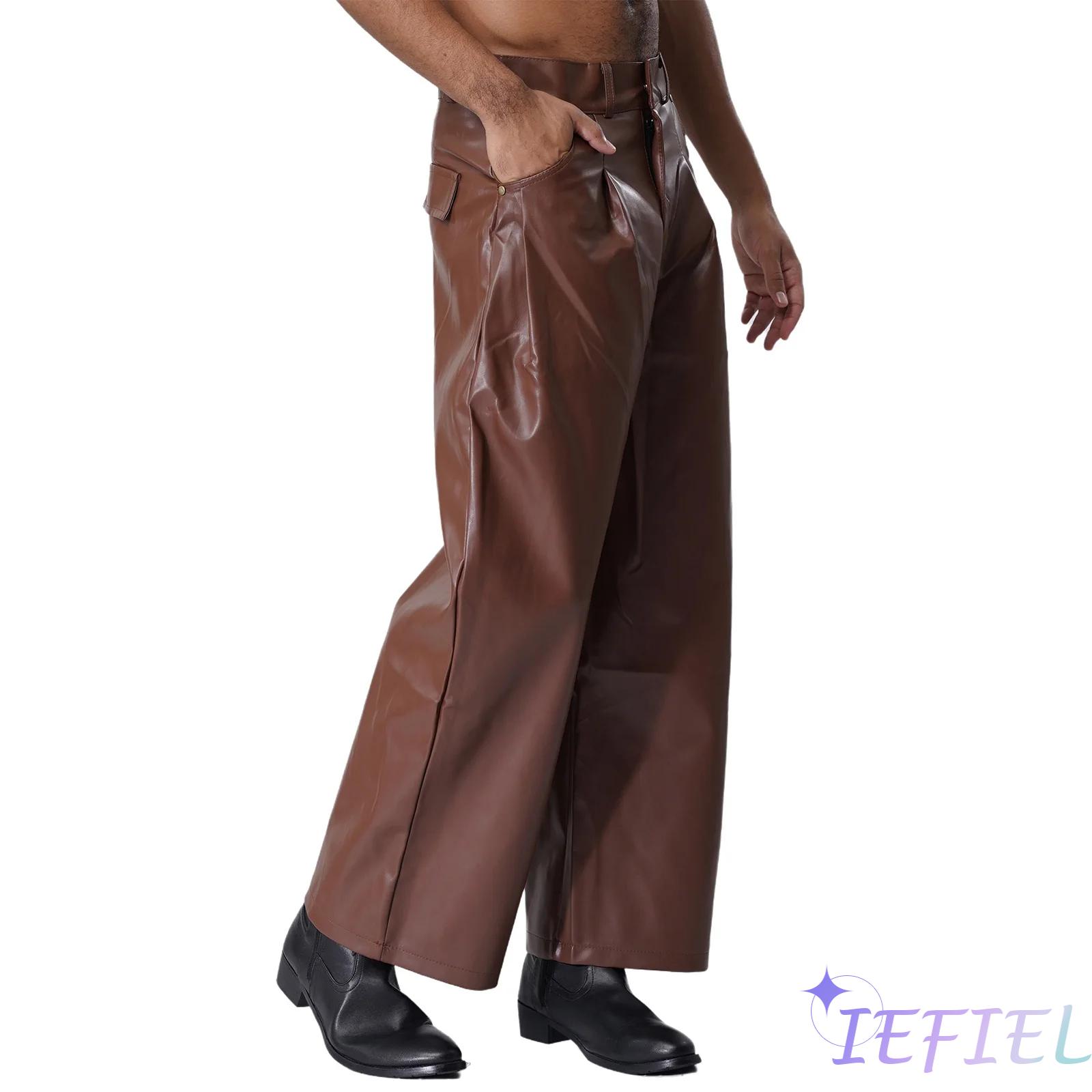 Vintage Fashion Club - Pantalon en Faux cuir mat pour