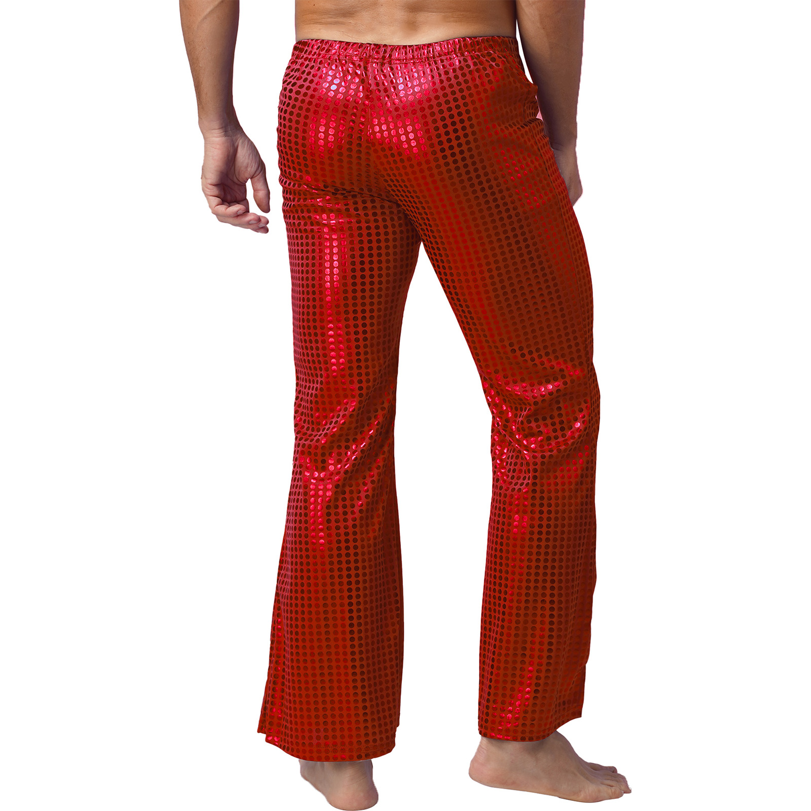 Wide Leg Trouser 70S - Pantalons longs pour hommes, paillettes brillantes