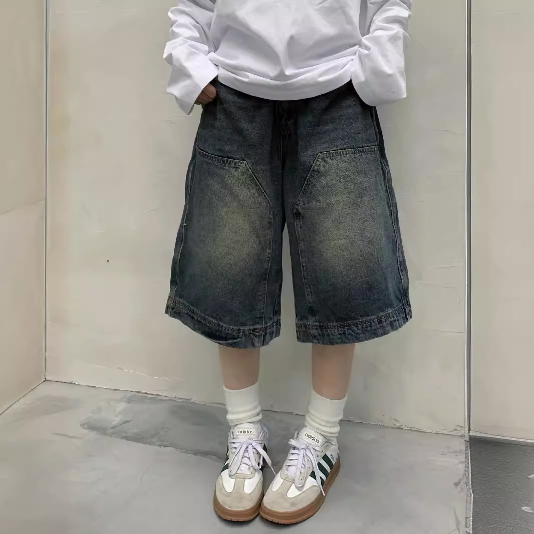 Vintage Fashion Jeans - Femmes Y2K Vintage Baggy Jean Shorts