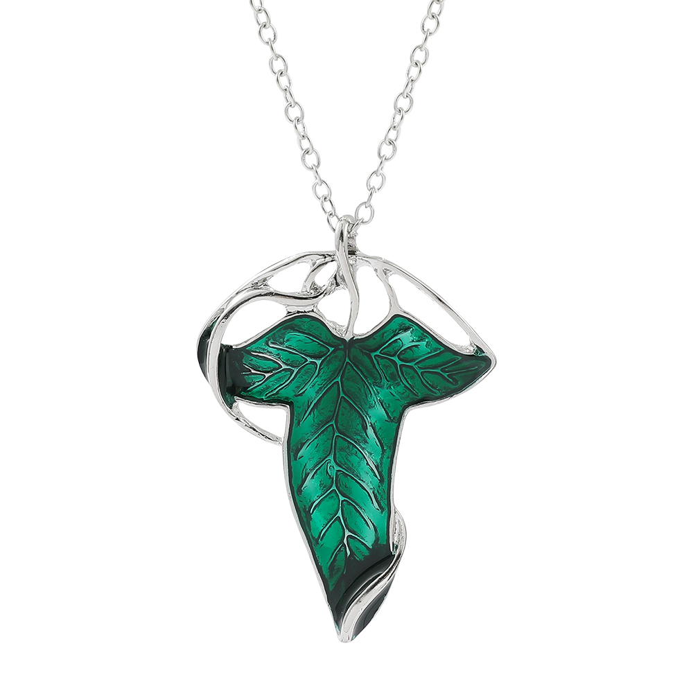 Vintage Fashion Nova - Collier pendentif feuille verte vintage, bijou