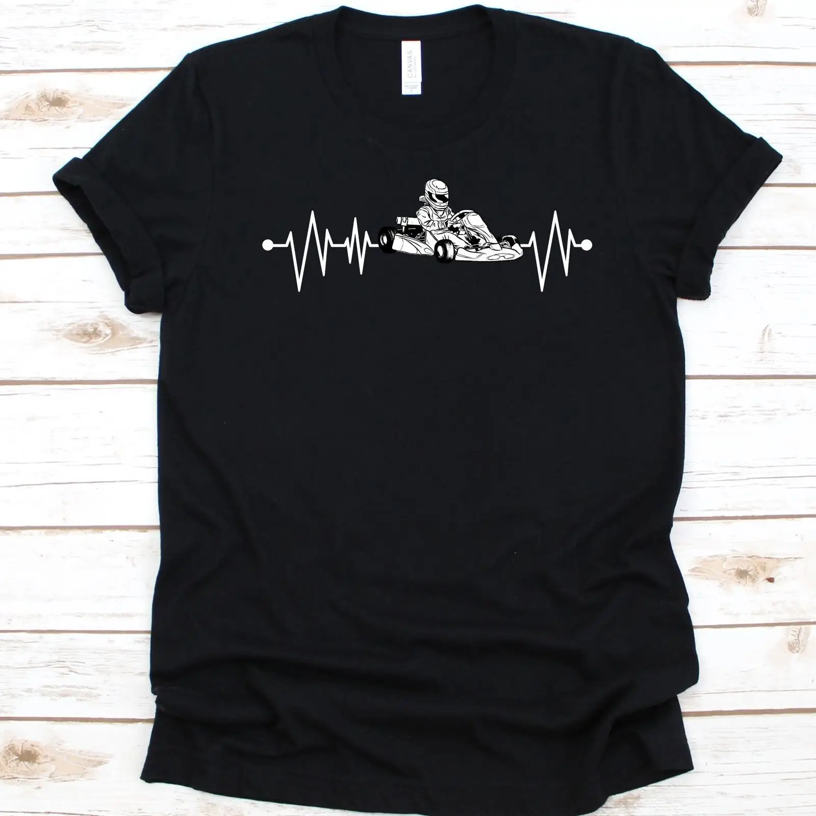 Vintage Fashion Enthusiasts - T-shirt Go Kart Racing Heartbeat pour