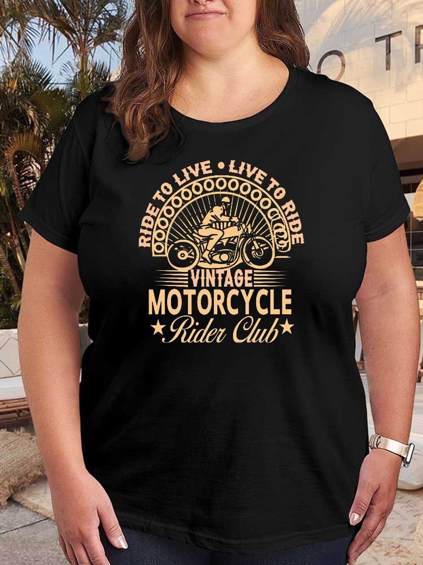 Vintage Fashion Club - T-shirt graphique Vintage Motorcycle Rider Club