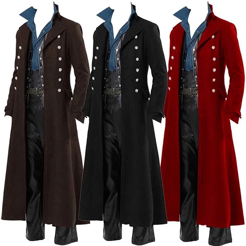 Vintage Fashion Jacket - Costume de pirate médiéval pour homme,