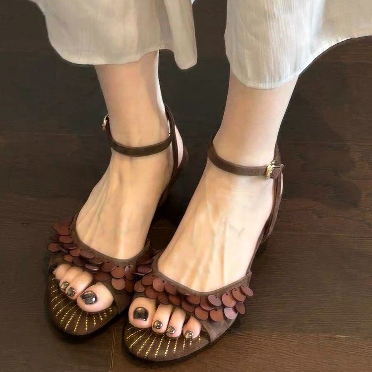 Vintage Fashion Wear - Nouvelles sandales d'été pour femmes, brodées