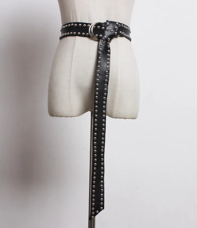 Vintage Fashion Runway - Femmes piste mode cuir PU Rivet