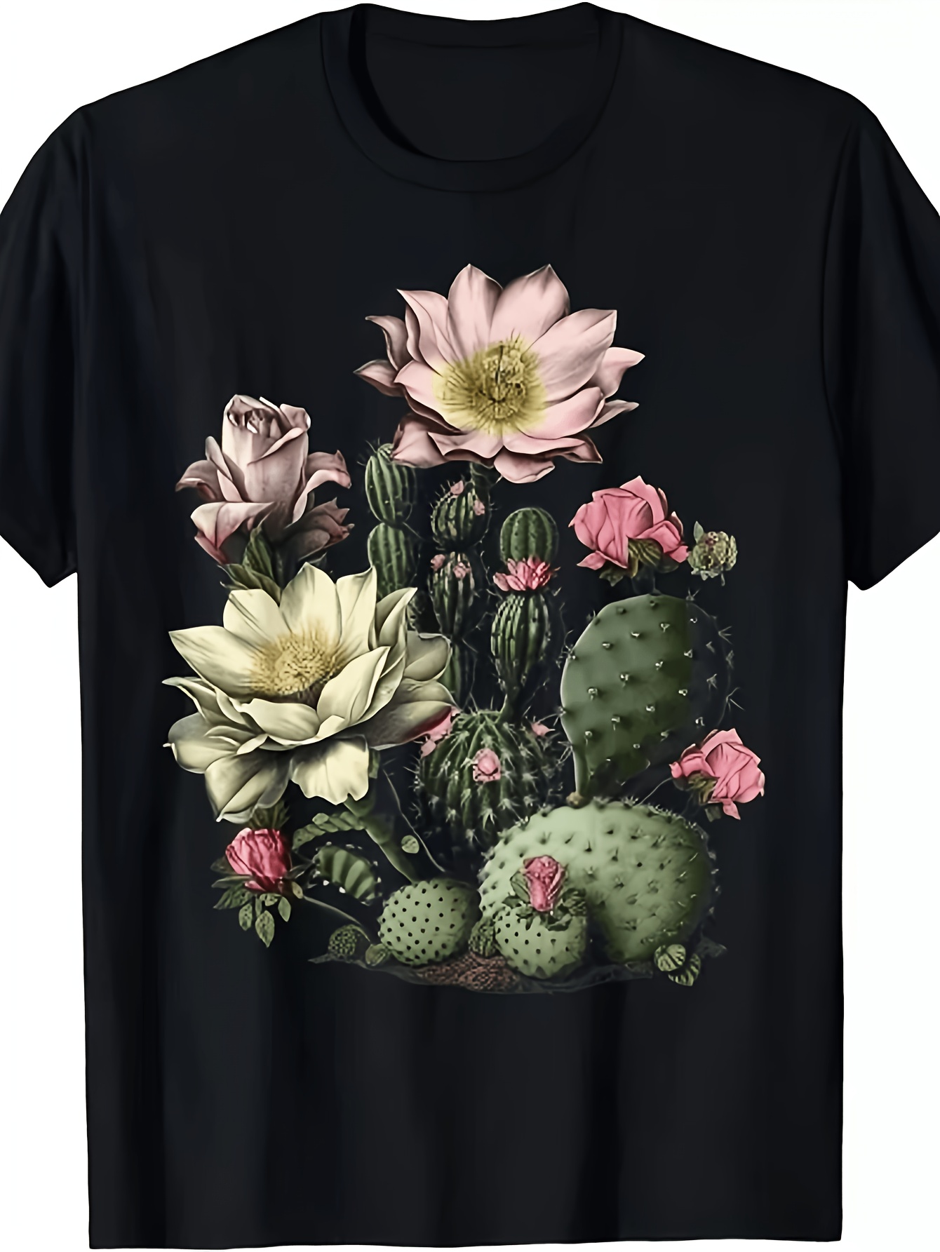 Vintage Fashion Enthusiasts - T-shirt unisexe à motif de plantes