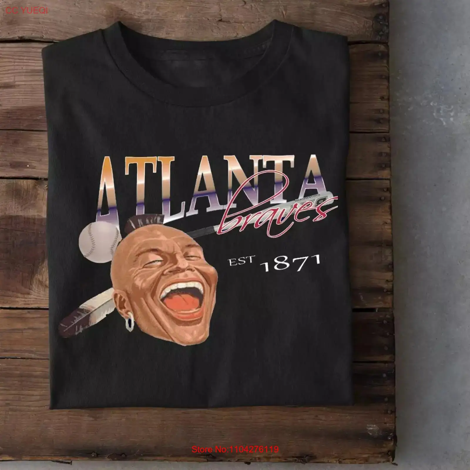 Vintage Fashion Knitwear - T-shirt Atlanta Teammm en coton, prix
