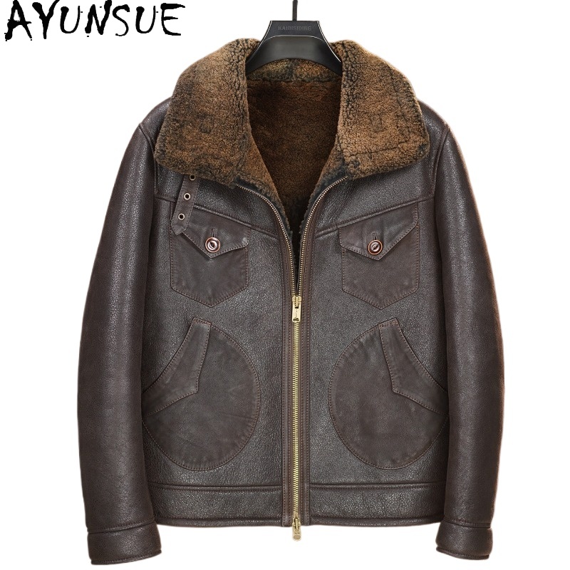 Vintage Fashion Jacket - AYUNSUE – manteau en fourrure 100%