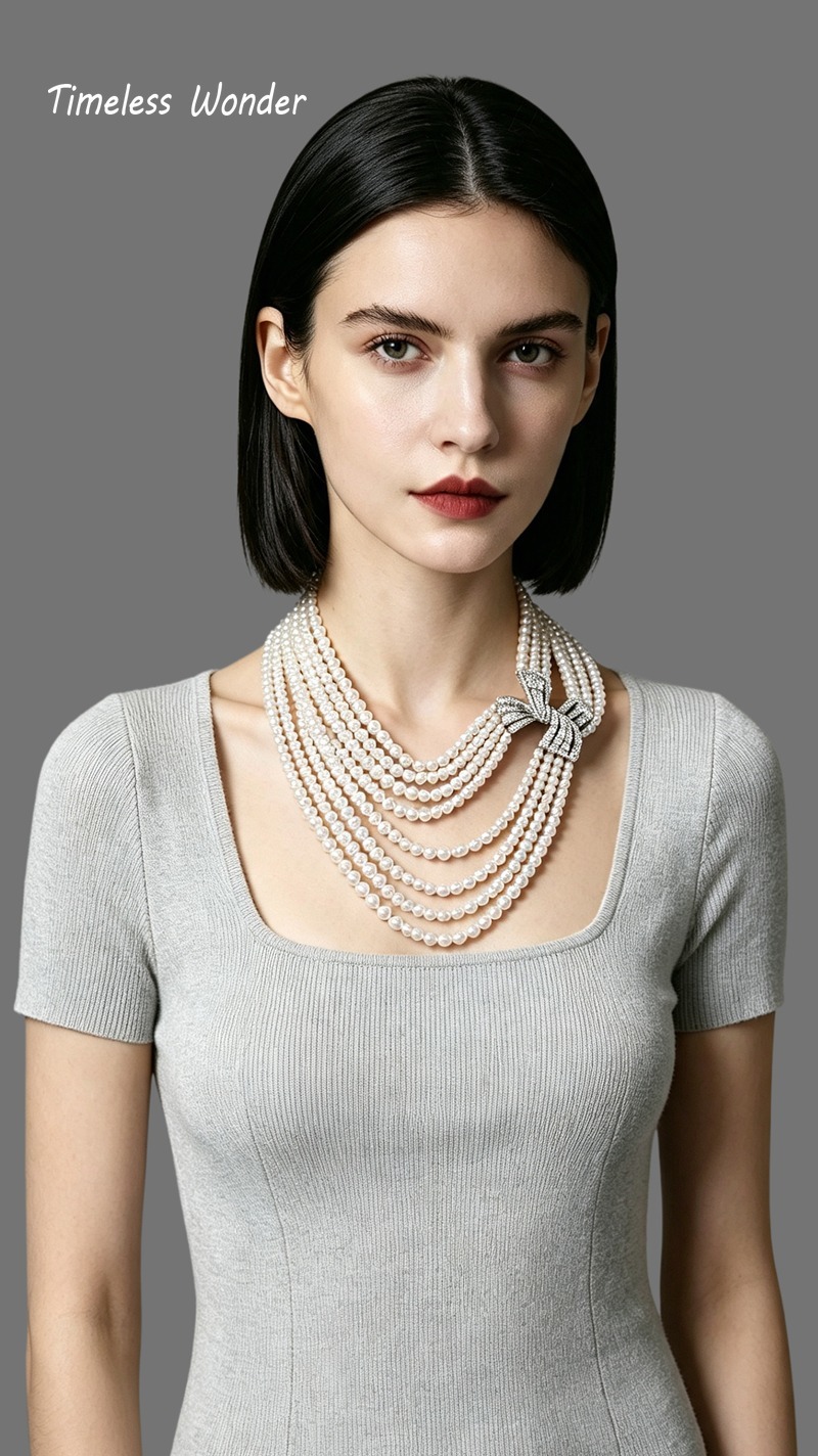 Collier Fantaisie Géométrique  - Vintage Fashion Runway avis et prix