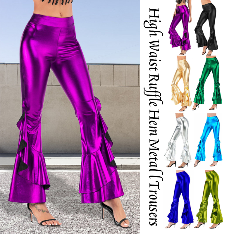 Pantalon évasé brillant pour f - Wide Leg Trouser 70S avis et prix