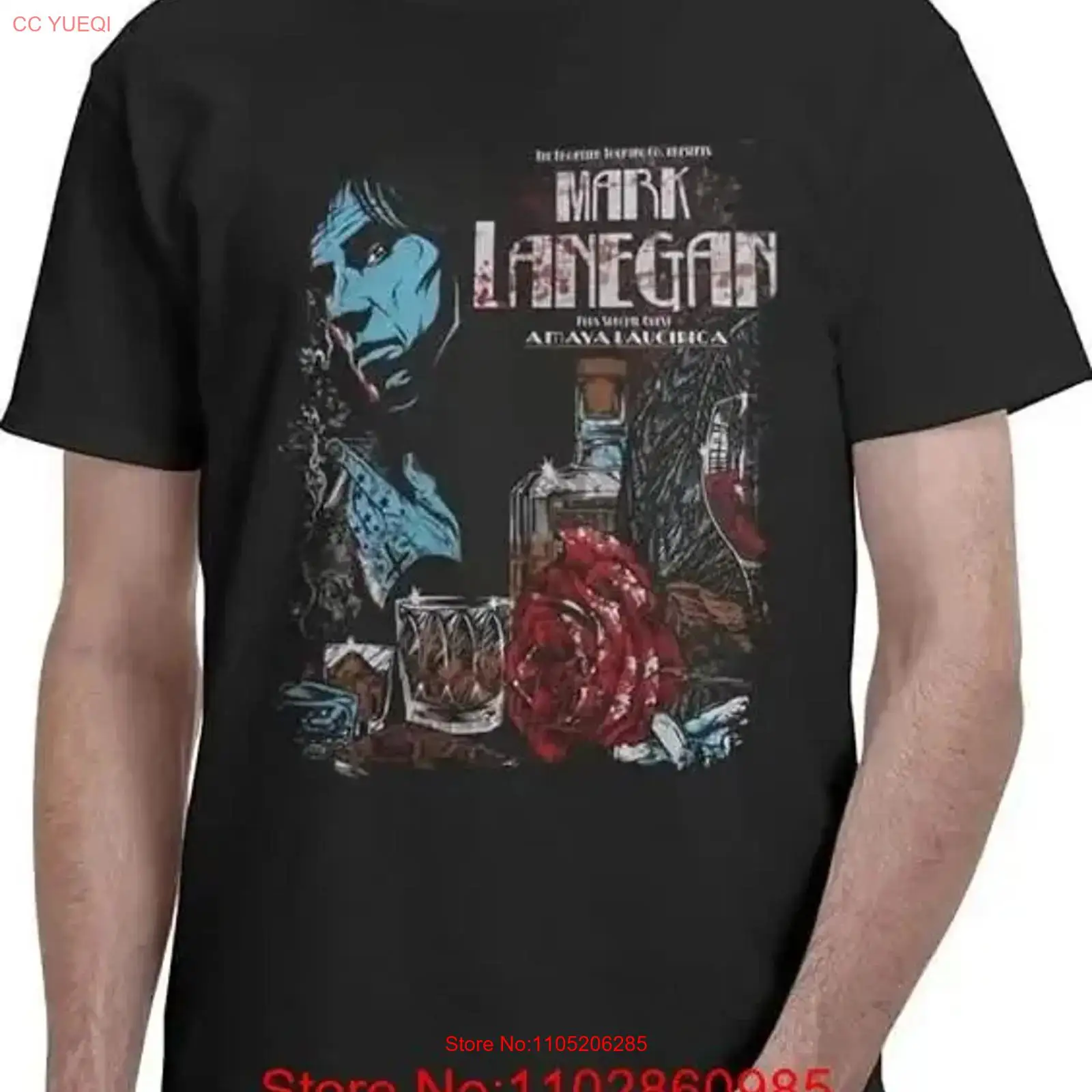Mark Lanegan t-shirt coton lou - Vintage Fashion Wear avis et prix