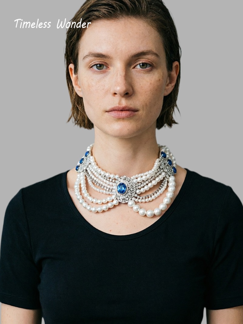 Collier Géométrique Pavé de Zi - Vintage Fashion Runway avis et prix