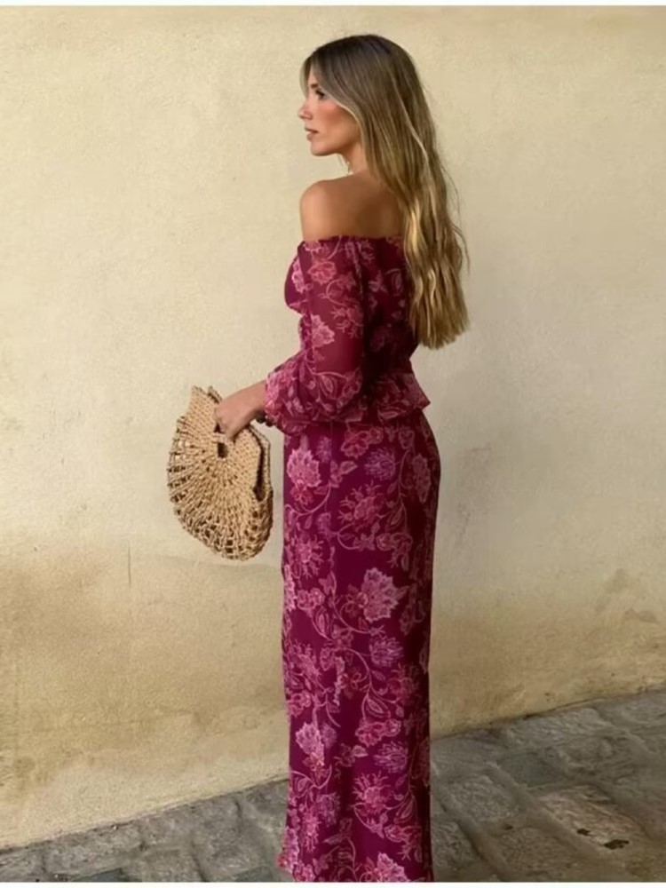 Ensemble deux pièces imprimé V - Vintage Fashion Club avis et prix