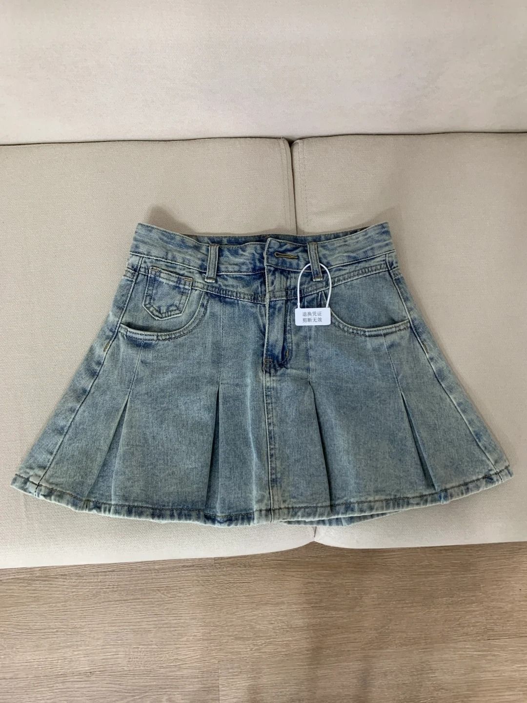 Jupe plissée en jean taille ha - Vintage Fashion Jeans avis et prix