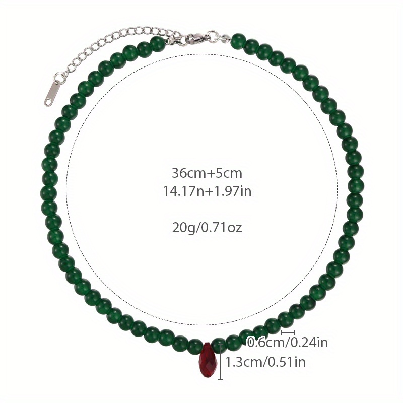 Collier vintage de perles vert - Vintage Fashion Faire avis et prix