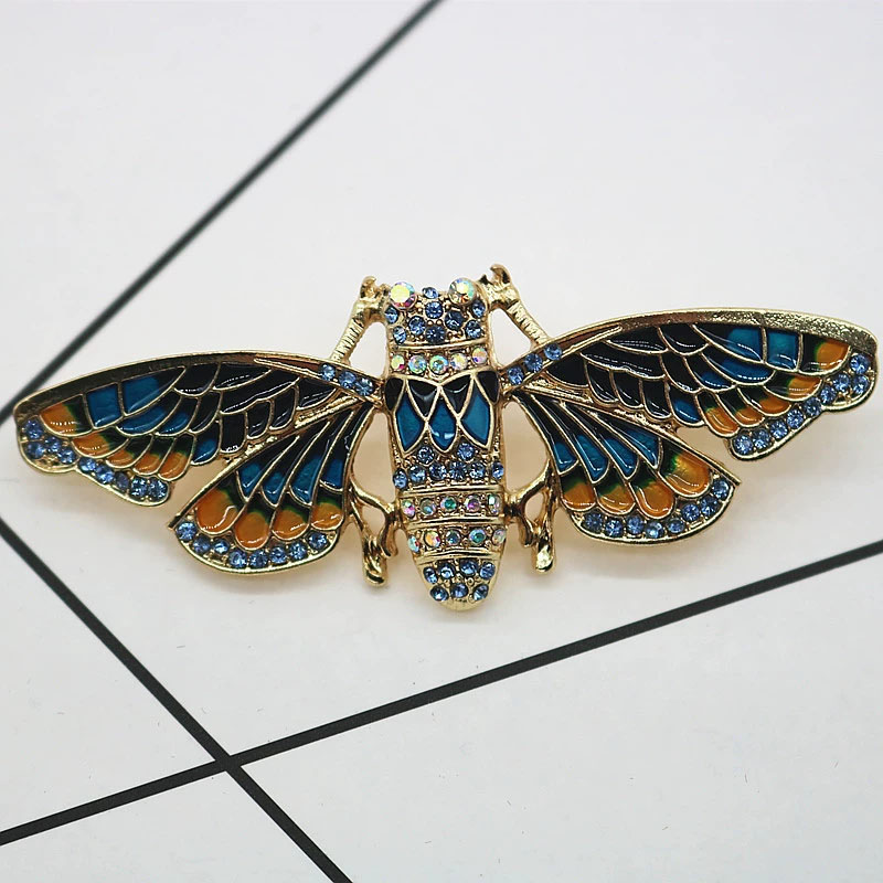 Broche Cigale Vintage Dorée, M - Vintage Fashion Enthusiasts avis et prix