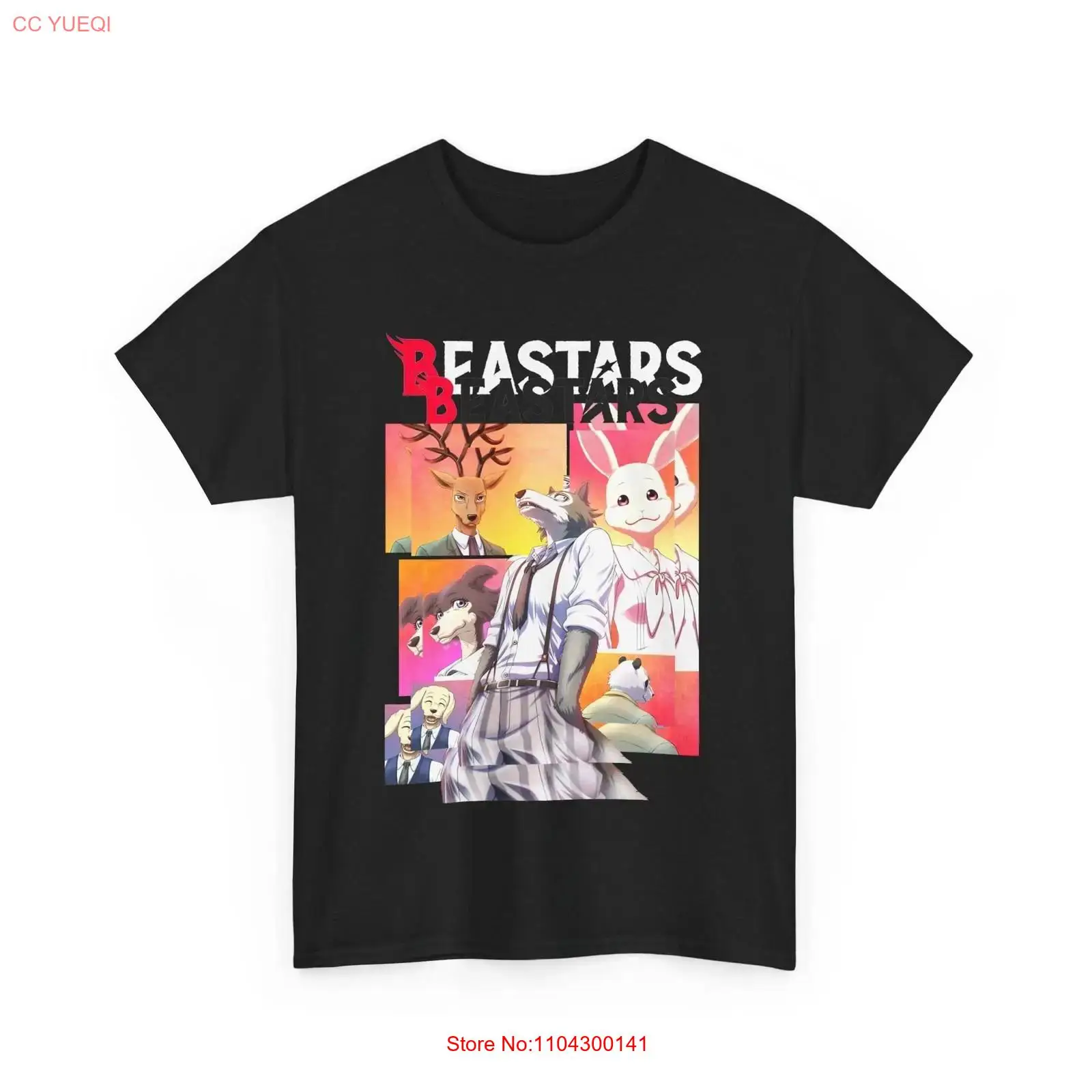 T-shirt noir Legoshi d'Anime B - Vintage Fashion Wear avis et prix