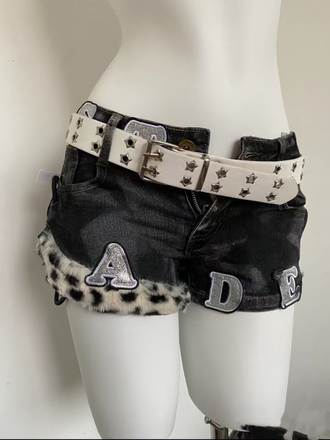 Y2k brodé Patch Denim Shorts f - Vintage Fashion Jeans avis et prix