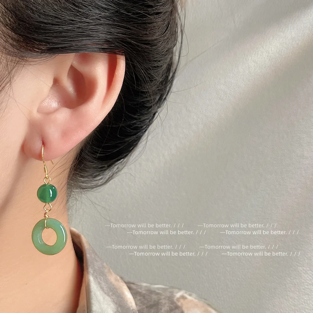 Boucles d'oreilles en Jade vér - Vintage Fashion Rings avis et prix