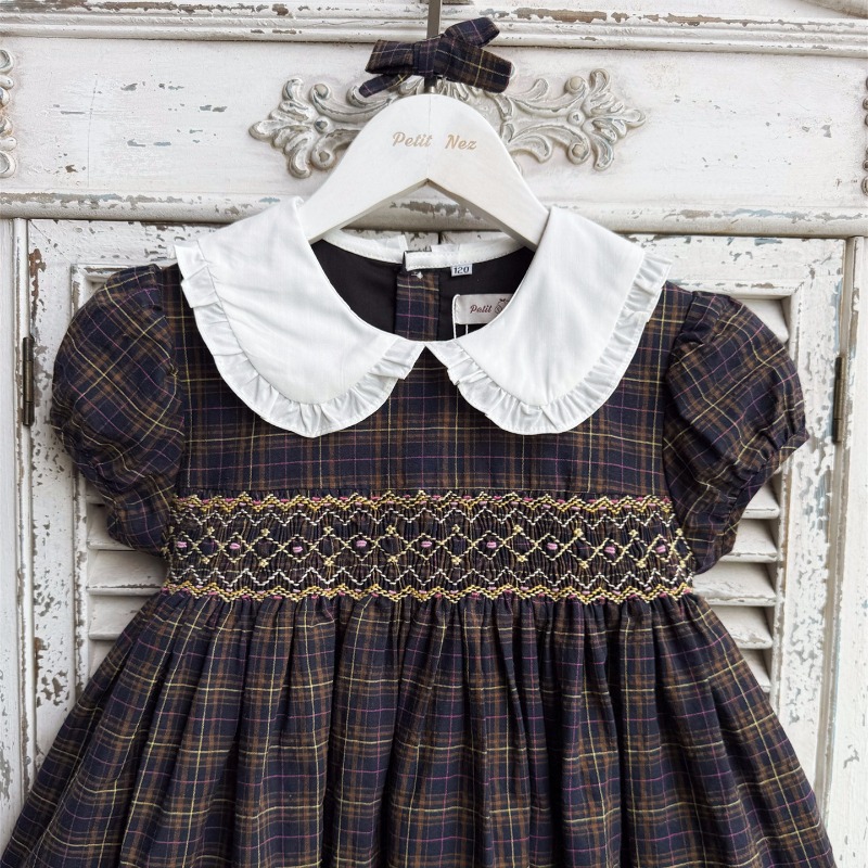Robe vintage bleu foncé brodée - Vintage Fashion Boutique avis et prix