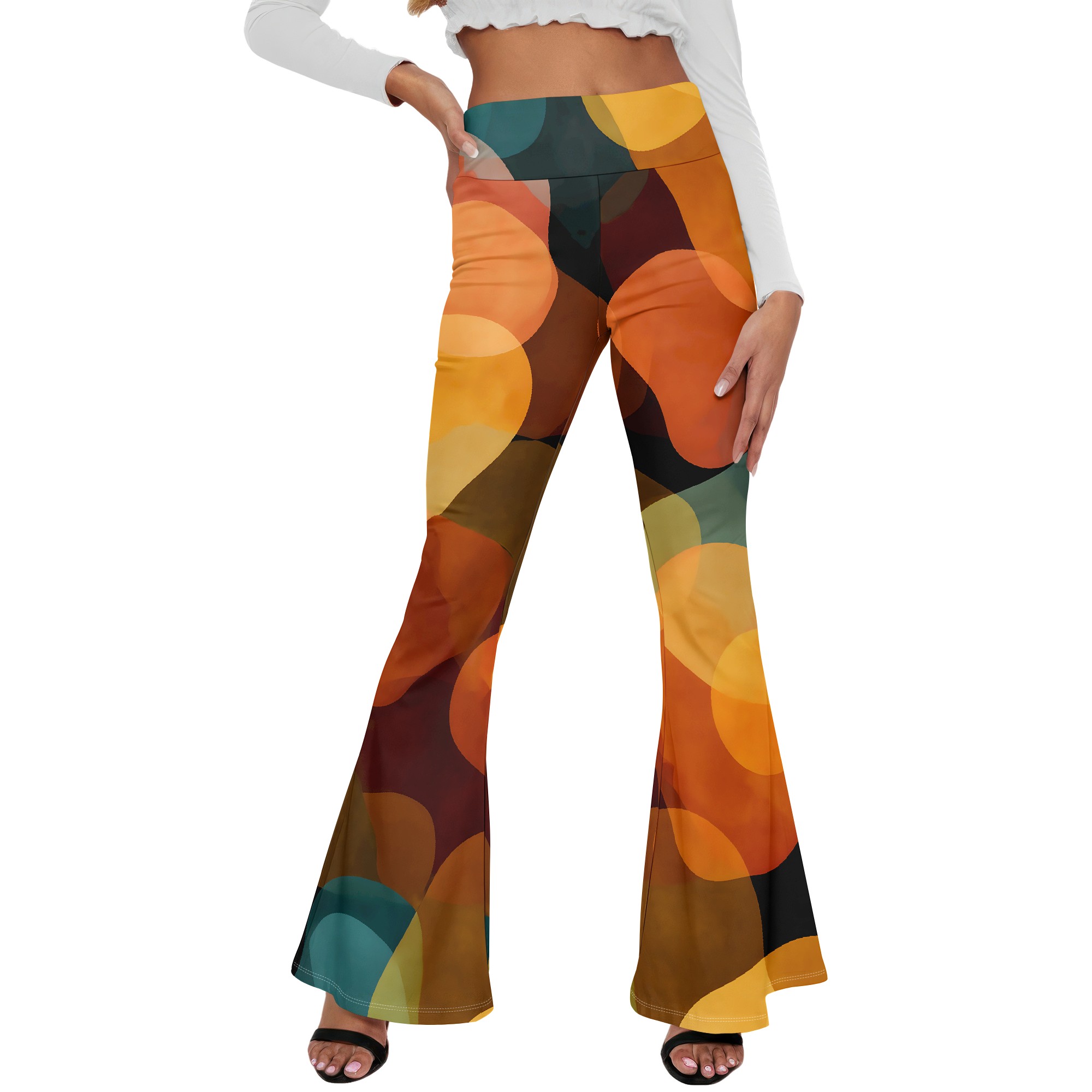 Pantalon large à imprimé rétro - Wide Leg Trouser 70S avis et prix