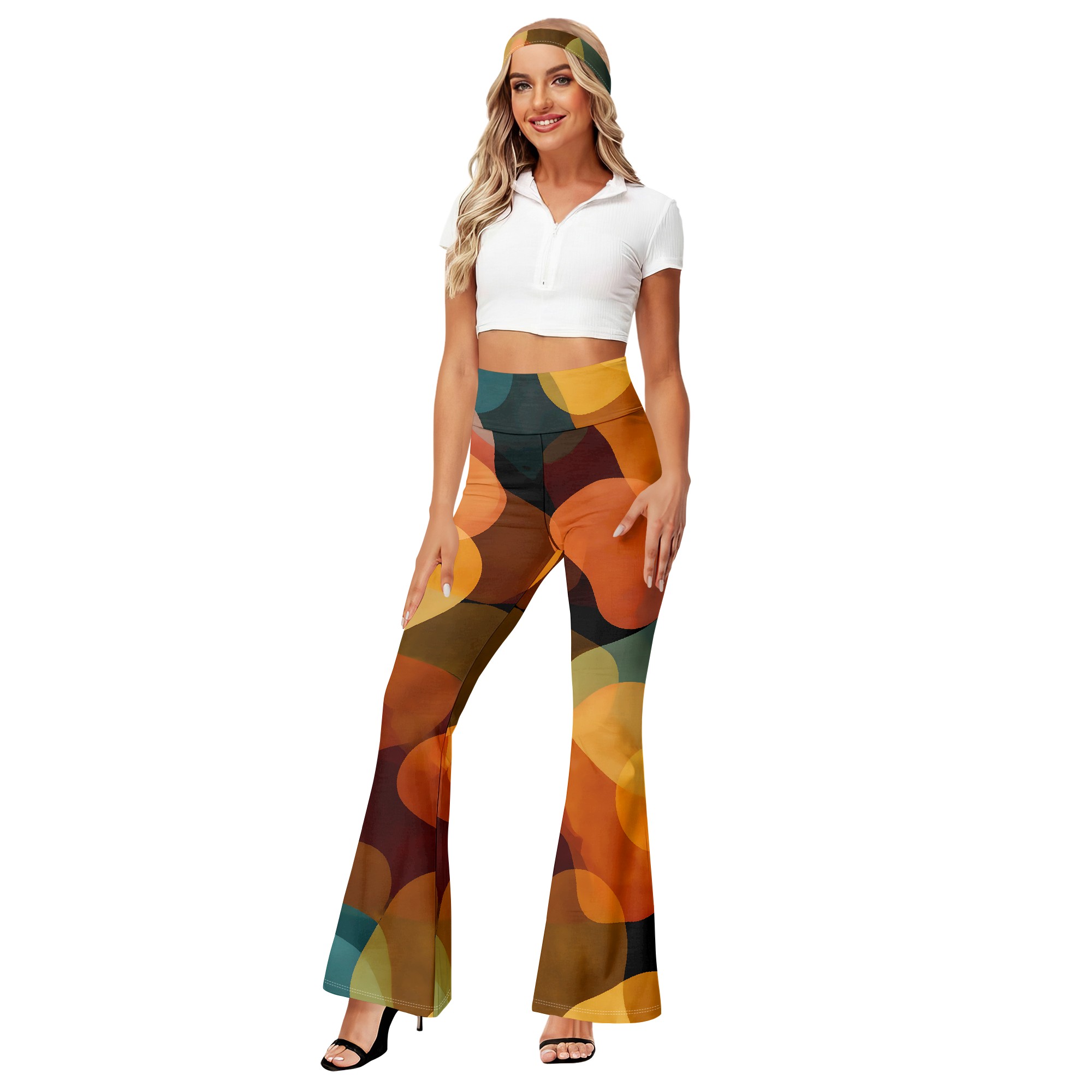 Pantalon large à imprimé rétro - Wide Leg Trouser 70S avis et prix