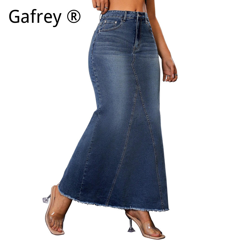 Jupe en jean mi-longue pour fe - Vintage Fashion Jeans avis et prix