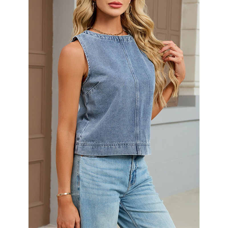Benuynffy Gilet en jean décont - Vintage Fashion Jeans avis et prix