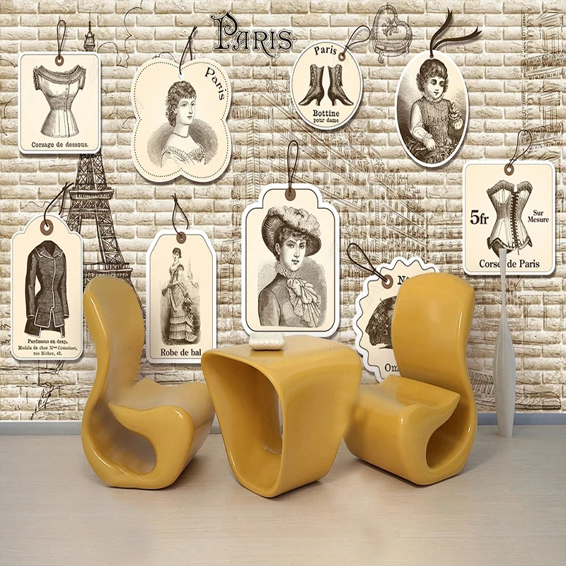 Papier peint photo 3D mural st - Vintage Fashion Tags avis et prix