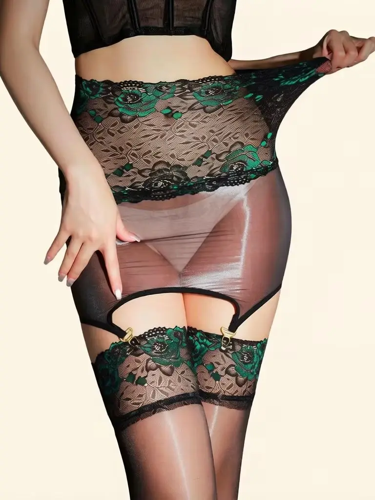 Collants 2-en-1 en dentelle br - Vintage Fashion Wear avis et prix