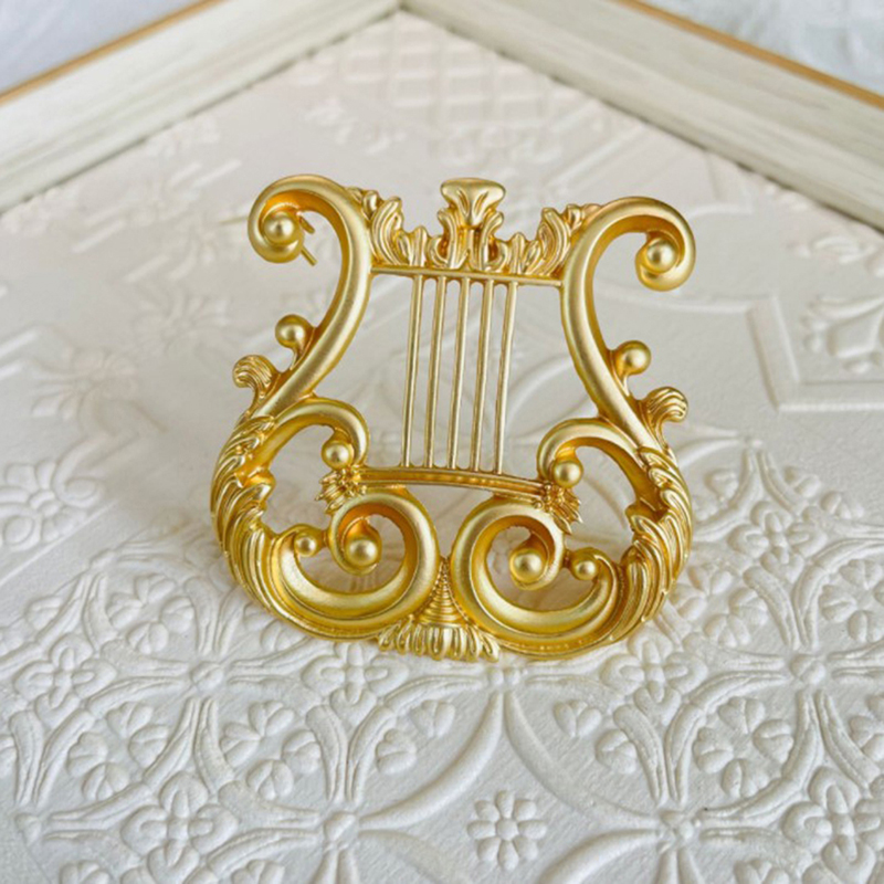 Broche Harpe Dorée Vintage, Bi - Vintage Fashion Postcards avis et prix