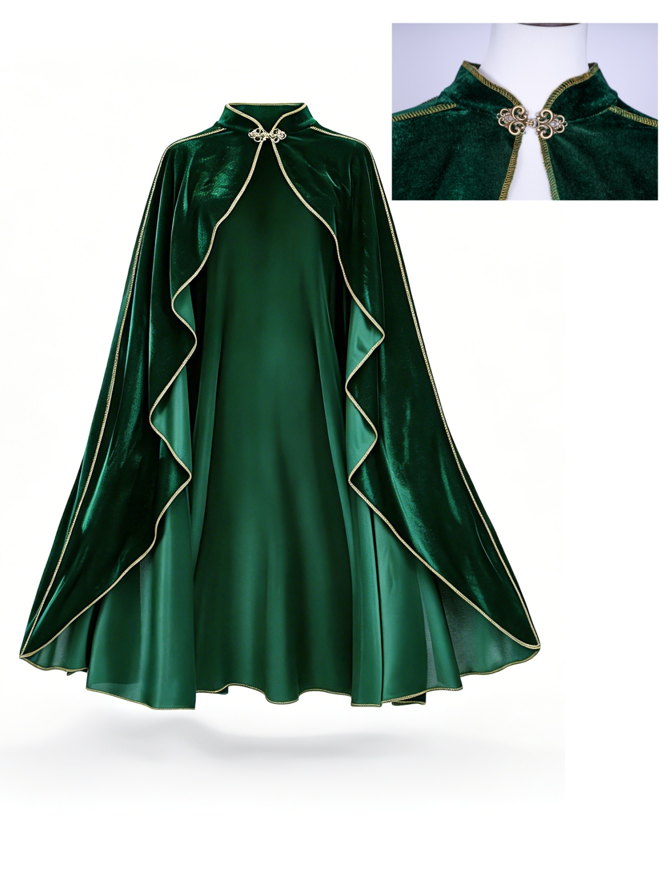 Cape vintage en velours vert p - Vintage Fashion Jacket avis et prix