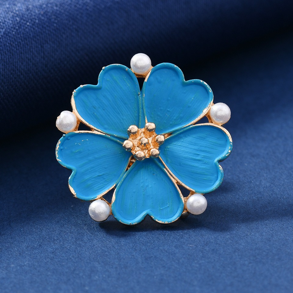 Broche vintage en émail bleu à - Vintage Fashion Wear avis et prix