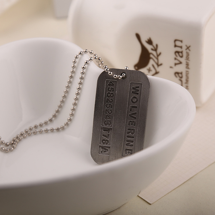 X-Collier en argent pour homme - Vintage Fashion Tags avis et prix